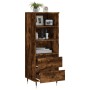Aparador alto madera contrachapada roble ahumado 40x36x110 cm