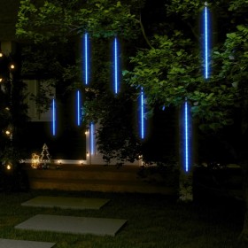 Luces meteorito 8 uds azul 288 LEDs interior exterior