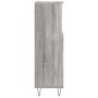 Armario de baño madera contrachapada gris Sonoma 30x30x100 cm