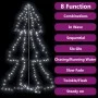 Árbol de Navidad 200 luces LED interior y exterior 98x150 cm de vidaXL, Arboles de navidad - Ref: Foro24-328574, Precio: 36,9...