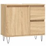Armario de baño madera contrachapada roble Sonoma 65x33x60 cm