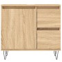 Armario de baño madera contrachapada roble Sonoma 65x33x60 cm