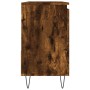 Armario de baño madera contrachapada roble ahumado 65x33x60 cm