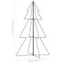 Árbol de Navidad 200 luces LED interior y exterior 98x150 cm de vidaXL, Arboles de navidad - Ref: Foro24-328577, Precio: 36,9...