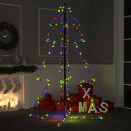 Árbol de Navidad 200 luces LED interior y exterior 98x150 cm de vidaXL, Arboles de navidad - Ref: Foro24-328579, Precio: 36,9...