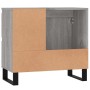 Armario de baño madera contrachapada gris Sonoma 65x33x60 cm