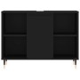 Mueble de baño madera de ingeniería negro 80x33x60 cm