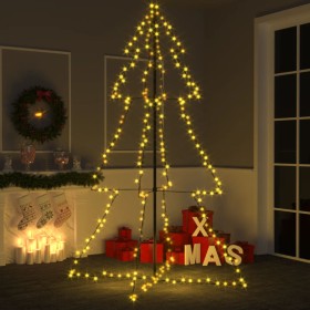 Árbol de Navidad 240 luces LED interior y exterior 118x180 cm