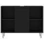 Mueble de baño madera de ingeniería negro 80x33x60 cm