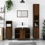 Mueble de baño madera de ingeniería roble marrón 80x33x60 cm