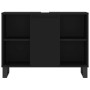 Mueble de baño madera de ingeniería negro 80x33x60 cm
