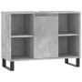 Mueble de baño madera de ingeniería gris hormigón 80x33x60 cm