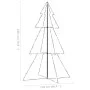 Árbol de Navidad 240 luces LED interior y exterior 118x180 cm de vidaXL, Arboles de navidad - Ref: Foro24-328583, Precio: 59,...