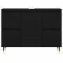 Mueble de baño madera de ingeniería negro 80x33x60 cm