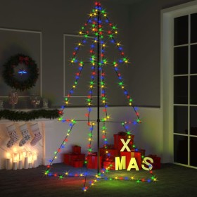 Árbol de Navidad 240 luces LED interior y exterior 118x180 cm