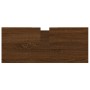 Mueble de baño madera de ingeniería roble marrón 80x33x60 cm