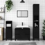 Mueble de baño madera de ingeniería negro 80x33x60 cm