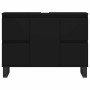 Mueble de baño madera de ingeniería negro 80x33x60 cm
