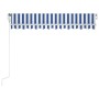 Toldo automático retráctil azul y blanco 300x250 cm