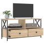 Mueble TV hierro y madera contrachapada roble Sonoma 90x33x45cm en Muebles TV | Comprar online en Foro24