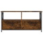 Mueble TV hierro madera contrachapada roble ahumado 90x33x45cm