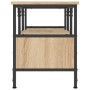 Mueble TV hierro madera contrachapada roble Sonoma 100x35x45 cm