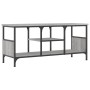 Mueble TV hierro y madera contrachapada gris Sonoma 100x35x45cm en Muebles TV | Comprar online en Foro24