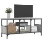 Mueble TV hierro y madera contrachapada gris Sonoma 100x35x45cm en Muebles TV | Comprar online en Foro24