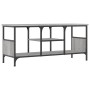 Mueble TV hierro y madera contrachapada gris Sonoma 100x35x45cm en Muebles TV | Comprar online en Foro24