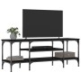 Mueble de TV hierro y madera contrachapada negro 121x35x45 cm en Muebles TV | Comprar online en Foro24