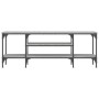 Mueble TV madera ingeniería y hierro gris Sonoma 121x35x45 cm