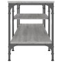 Mueble TV hierro y madera contrachapada gris Sonoma 161x35x45cm en Muebles TV | Comprar online en Foro24