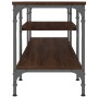 Mueble TV hierro madera contrachapada roble marrón 161x35x45 cm