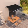 Toldo retráctil automático gris antracita 300x250 cm