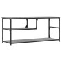 Mueble de TV contrachapada y acero gris Sonoma 103x38x46,5 cm
