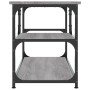 Mueble de TV contrachapada y acero gris Sonoma 103x38x46,5 cm
