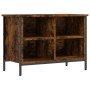 Zapatero madera de ingeniería roble ahumado 69x35x50 cm