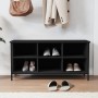 Mueble zapatero madera contrachapada negro 100x35x50 cm