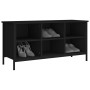 Mueble zapatero madera contrachapada negro 100x35x50 cm