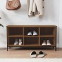 Mueble zapatero madera contrachapada roble marrón 100x35x50 cm en Zapateros y organizadores de calzado | Comprar online en Foro2
