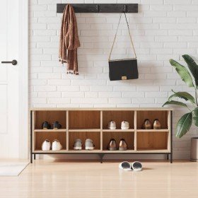 Zapatero madera de ingeniería roble Sonoma 131x35x50 cm