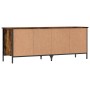 Zapatero madera de ingeniería roble ahumado 131x35x50 cm