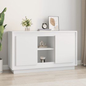 Aparador de madera contrachapada blanco 102x35x60 cm Aparador de madera contrachapada blanco 102x35x60 cm