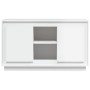 Aparador de madera contrachapada blanco 102x35x60 cm