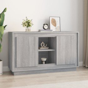 Aparador de madera contrachapada gris Sonoma 102x35x60 cm Aparador de madera contrachapada gris Sonoma 102x35x60 cm