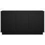 Aparador madera contrachapada negro 102x35x55 cm
