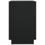 Aparador madera contrachapada negro 102x35x55 cm