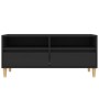 Mueble de TV madera contrachapada negro 100x34,5x44,5 cm