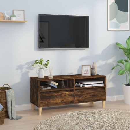 Mueble de TV madera contrachapada roble ahumado 100x34,5x44,5cm en Muebles TV | Comprar online en Foro24