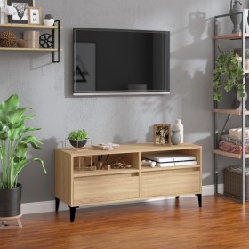 Mueble de TV madera contrachapada roble Sonoma 100x34,5x44,5 cm Mueble de TV madera contrachapada roble Sonoma 100x34,5x44,5 cm